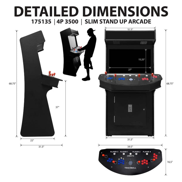 4P Slim Stand up Arcade Machine - Avenged Sevenfold Edition