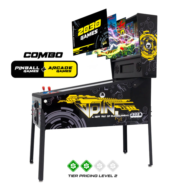 The Pincade Combo | Pinball & Arcade All-In-One Machine | 2 Player | 2030 Games