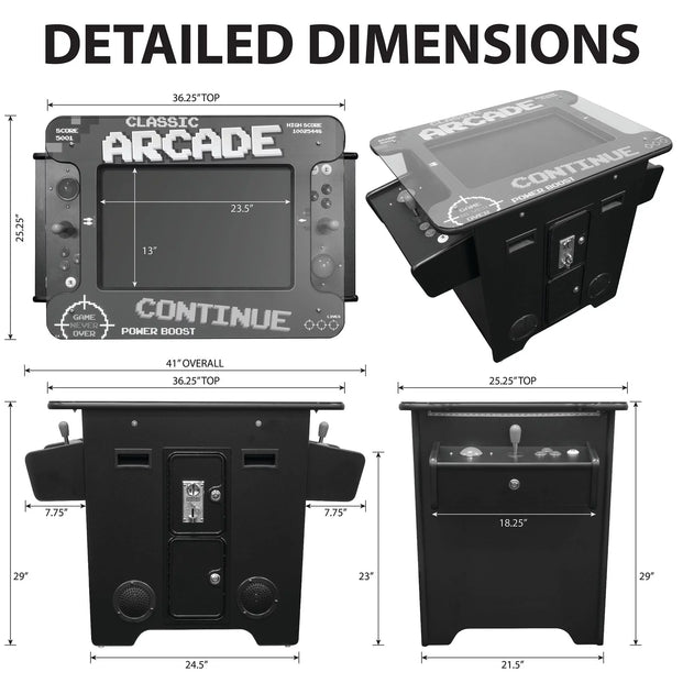 2P Dual-Screen Cocktail Arcade Machine