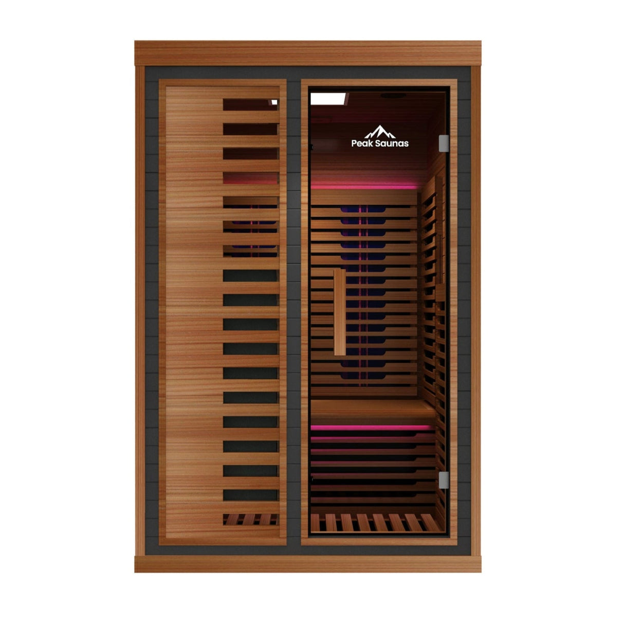 Fuji 2-Person Full Spectrum Infrared Sauna with Full-Body Medical-Grade Red Light Therapy & Smart WiFi App Control