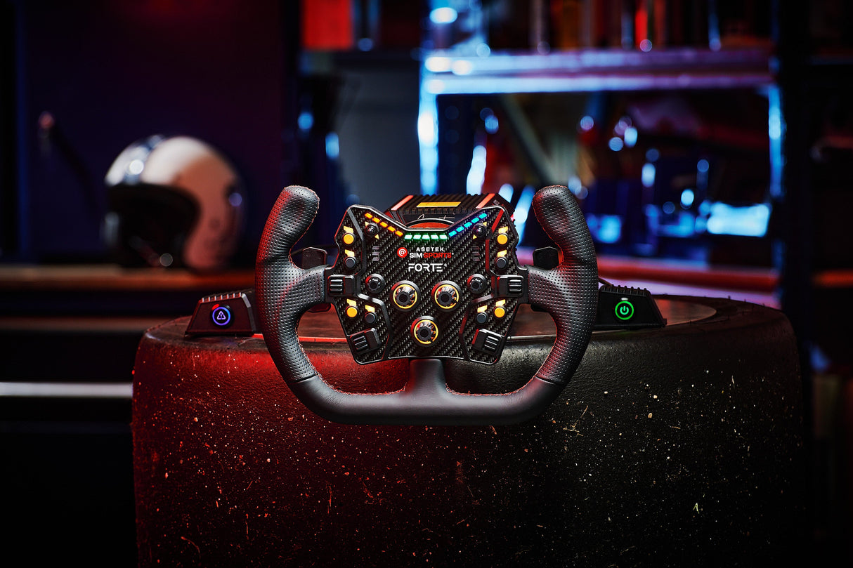 Asetek SimSports Wheel - GT Rim - Open D Leather