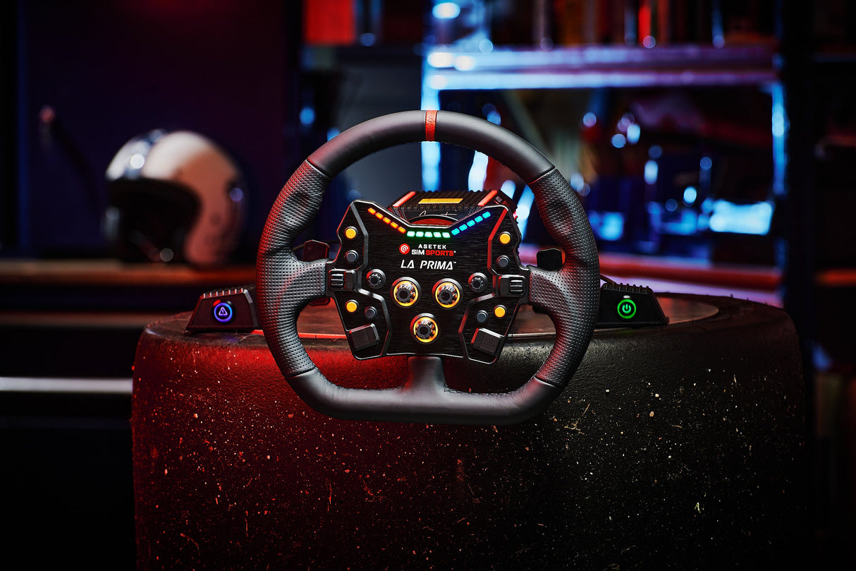 Asetek SimSports Wheel GT Rim - Closed D Black Leather