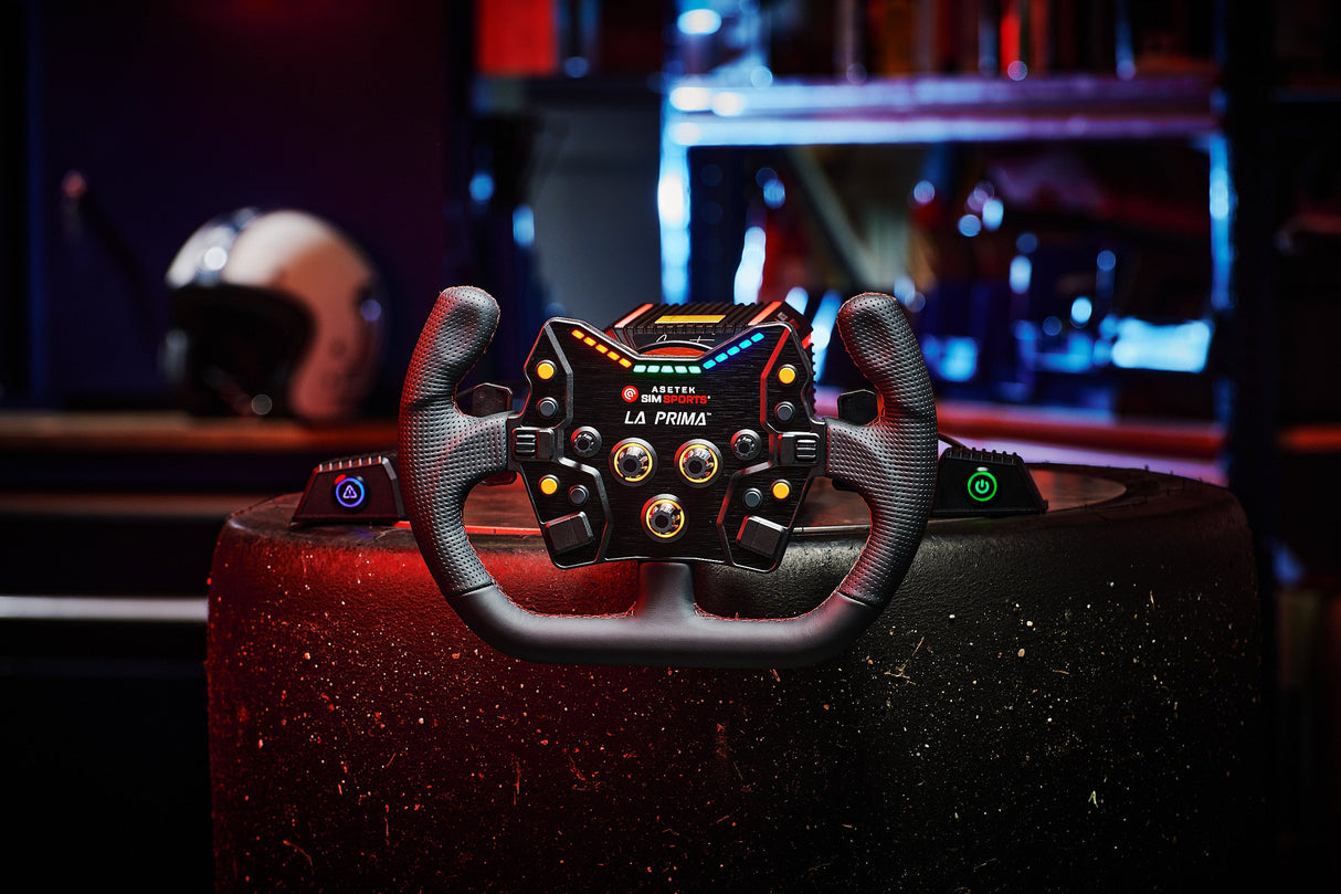 Asetek SimSports Wheel - GT Rim - Open D Leather