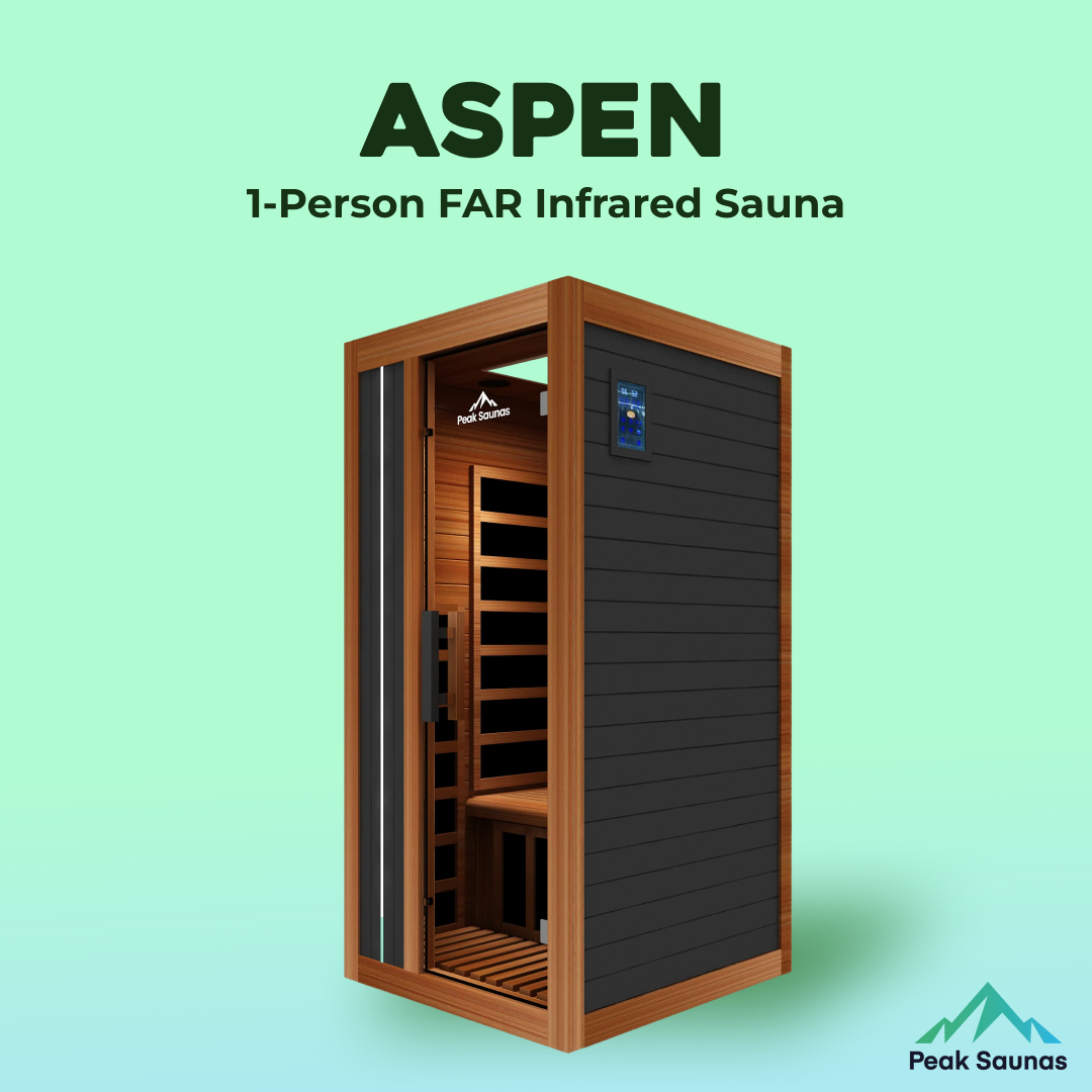 Aspen 1-Person FAR Infrared Sauna with Smart WiFi App Control