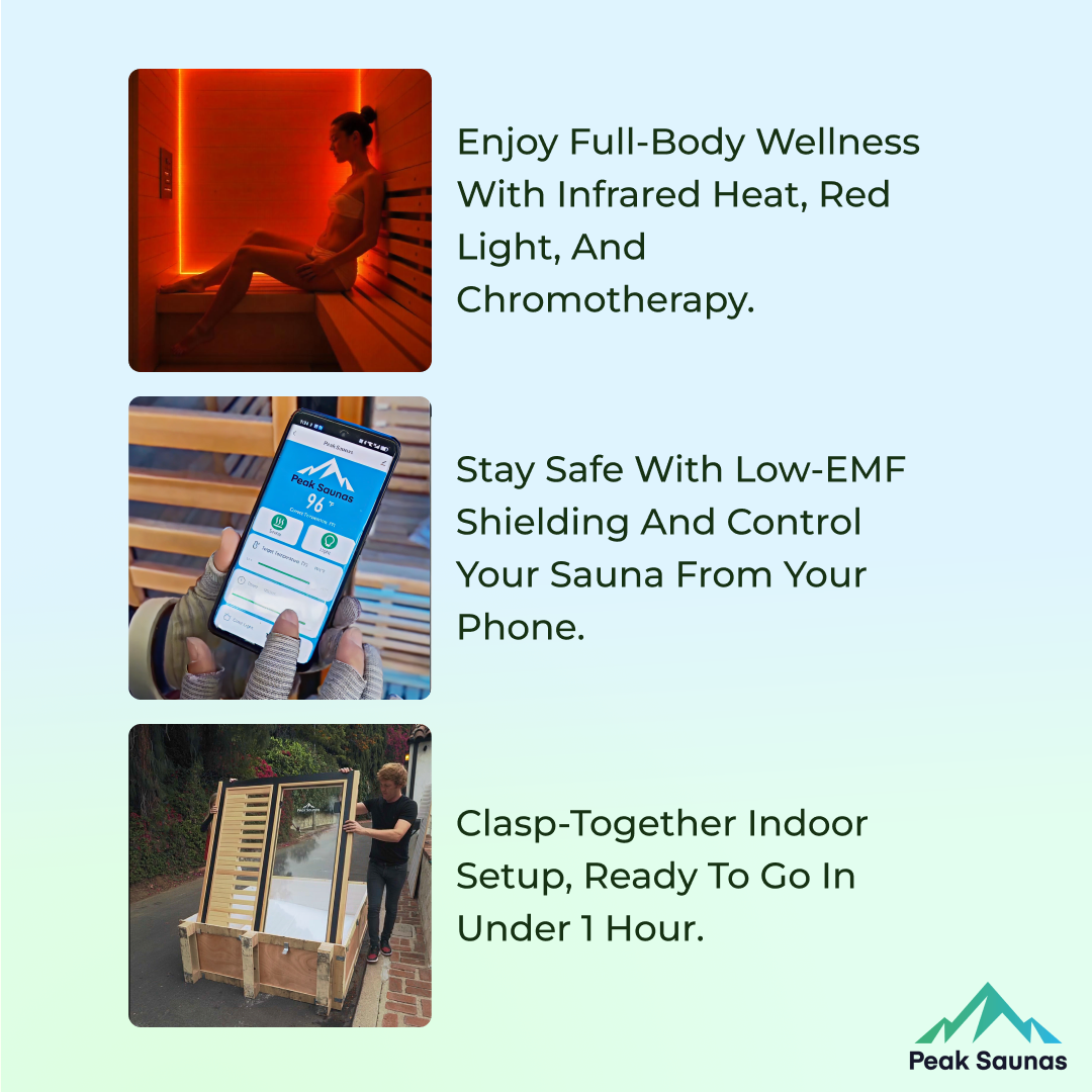 Aspen 1-Person FAR Infrared Sauna with Smart WiFi App Control
