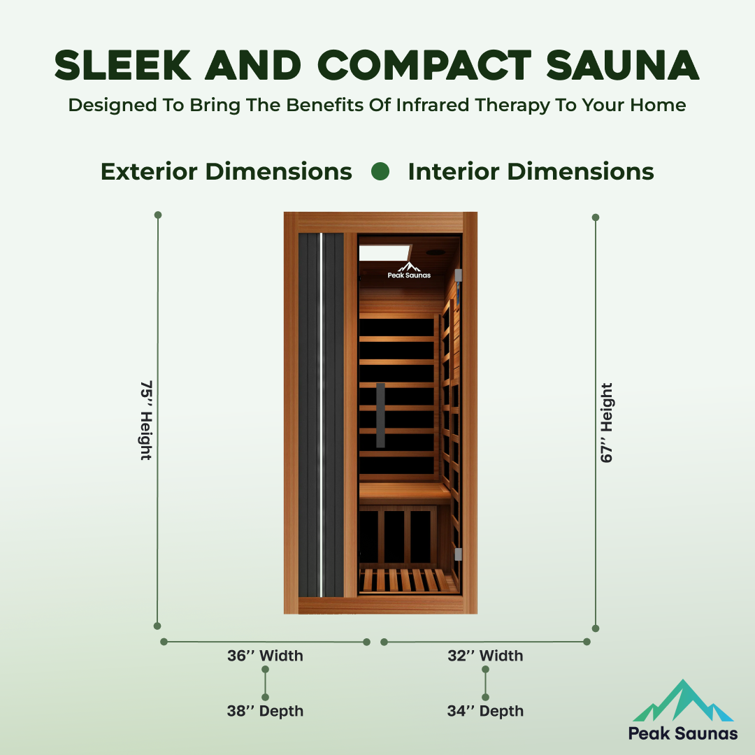 Aspen 1-Person FAR Infrared Sauna with Smart WiFi App Control