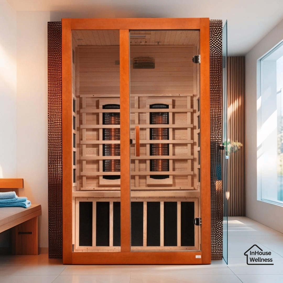 Dynamic Santiago 2 Person Indoor Full Spectrum Infrared Sauna – Hemlock, Bluetooth, Chromotherapy