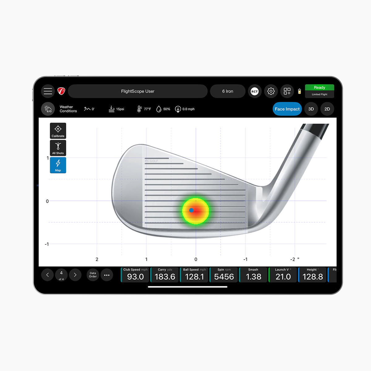 Face Impact Location for Mevo+ Pro Package