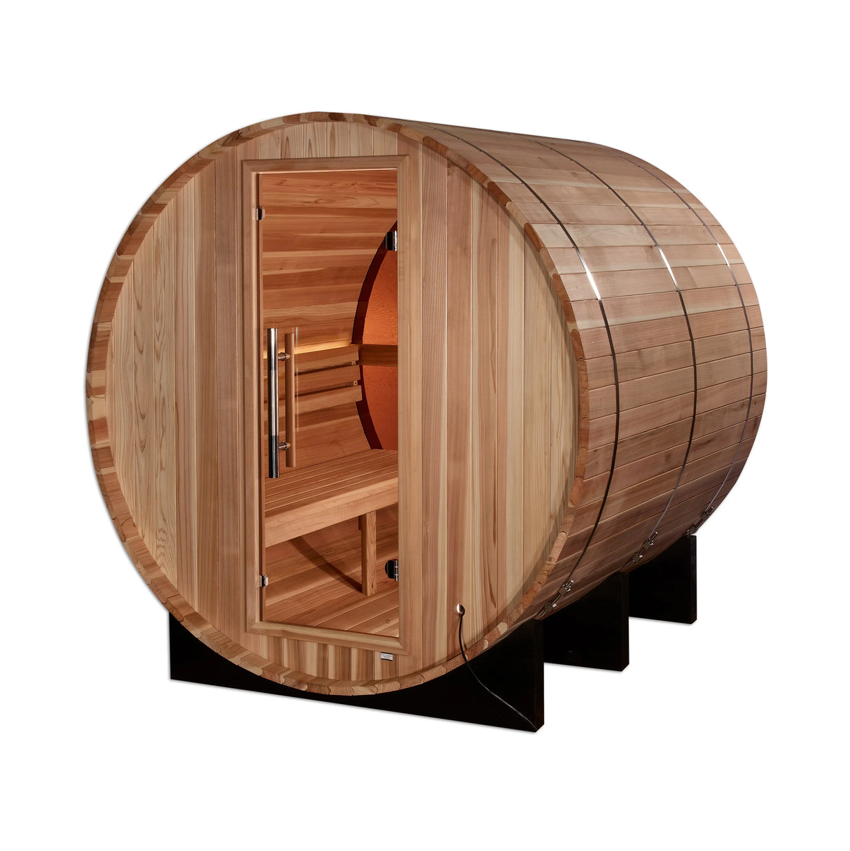 Golden Designs Zurich – 4 person Traditional Sauna – Hemlock, Touchscreen, Bluetooth, LED Lighting