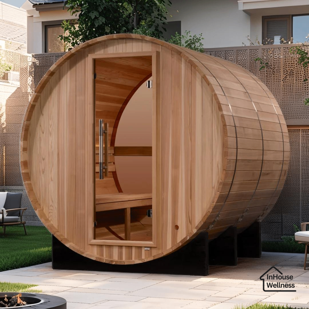 Golden Designs Zurich – 4 person Traditional Sauna – Hemlock, Touchscreen, Bluetooth, LED Lighting