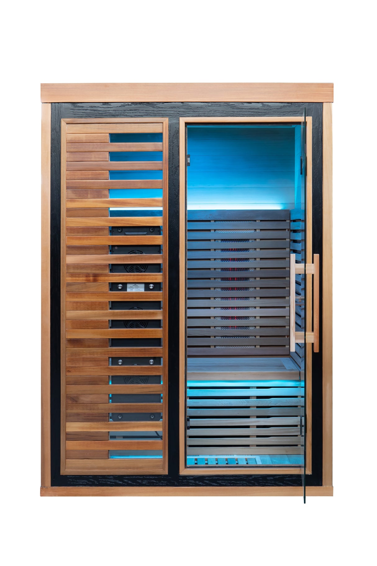 Fuji 2-Person Full Spectrum Infrared Sauna with Full-Body Medical-Grade Red Light Therapy & Smart WiFi App Control