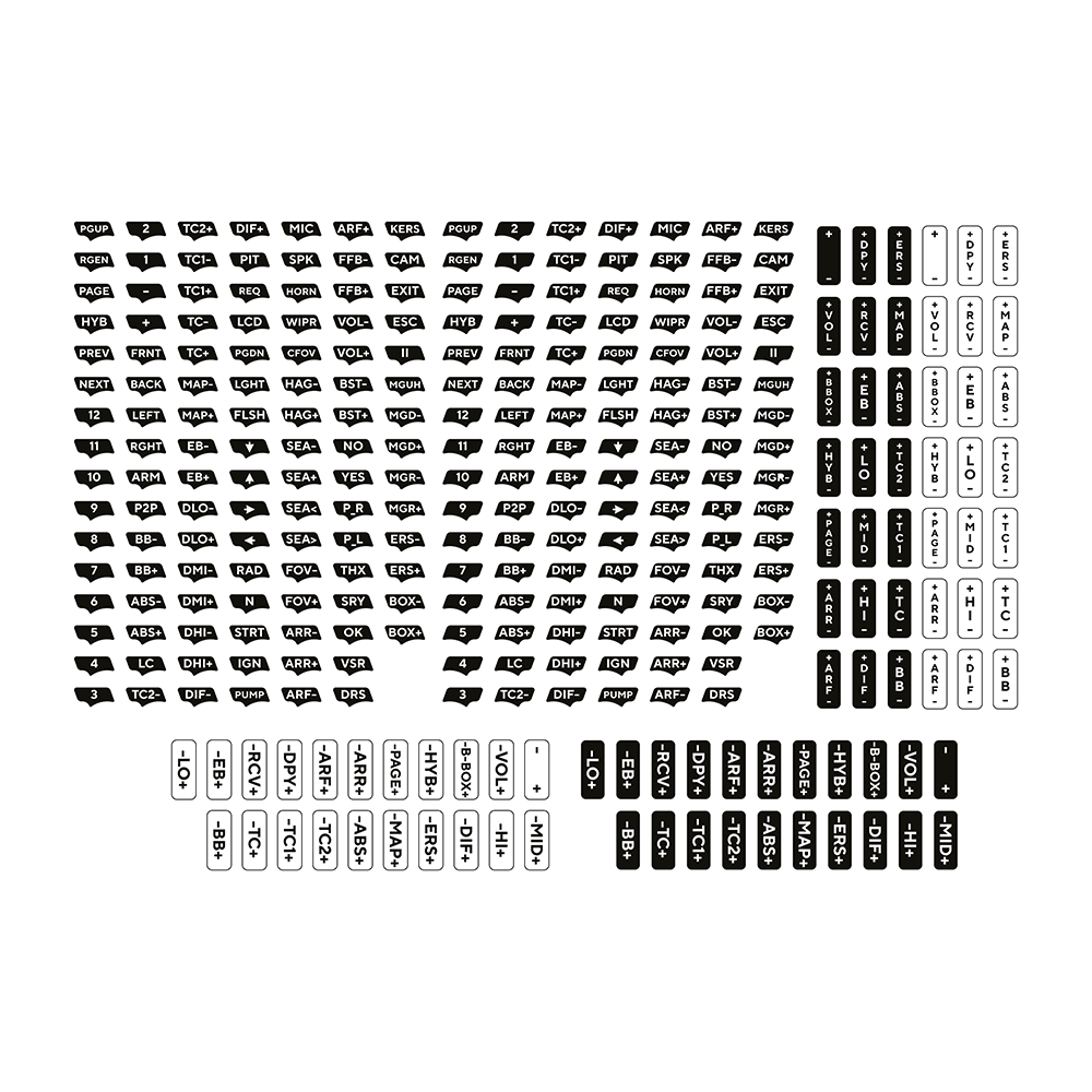Asetek SimSports® Button Sticker Sheet