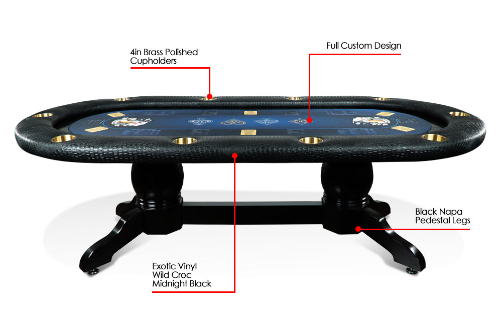 The Elite Poker Table with Black Racetrack