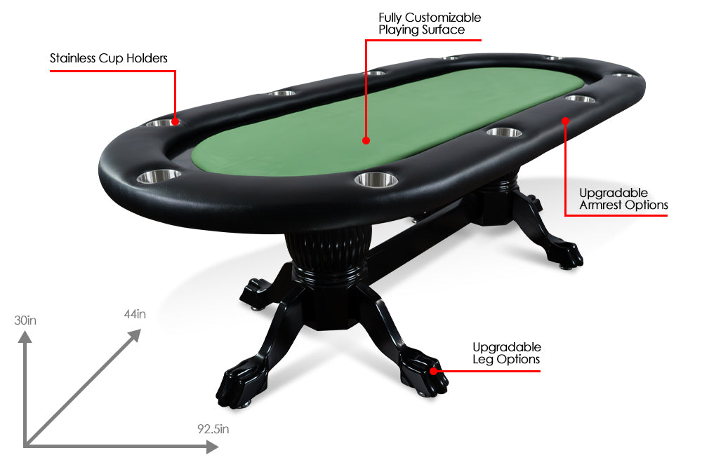 The Elite Poker Table with Black Racetrack