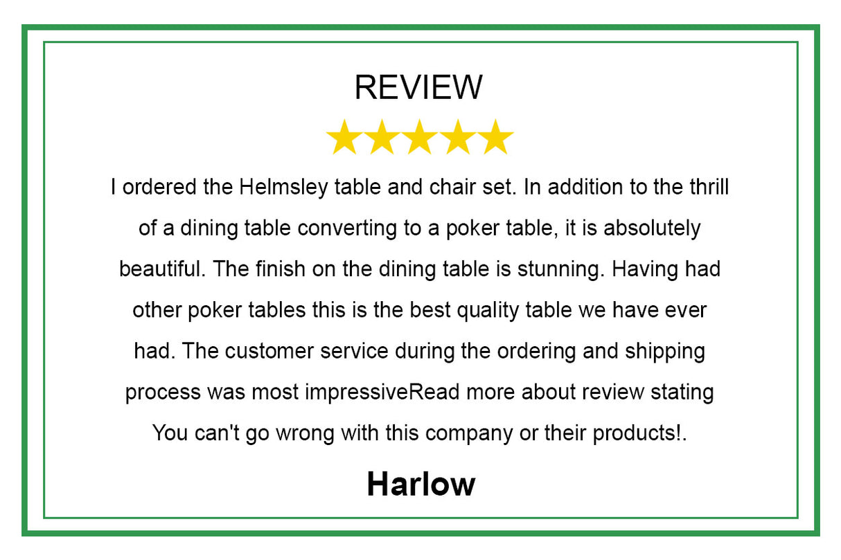 THE HELMSLEY POKER TABLE WITH MATCHING DINING TOP