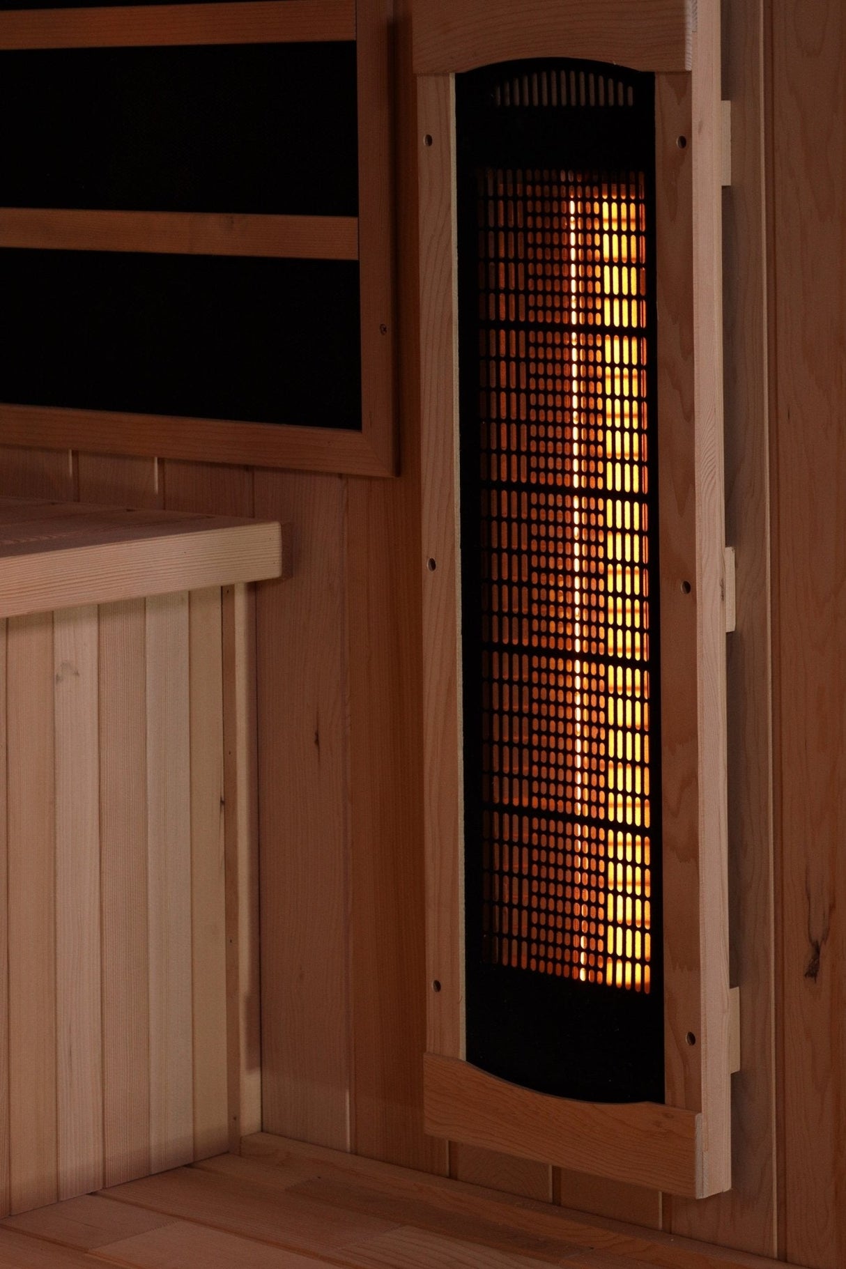 Golden Designs 4-Person Full Spectrum Near Zero EMF FAR Infrared Sauna with Himalayan Salt – Canadian Hemlock