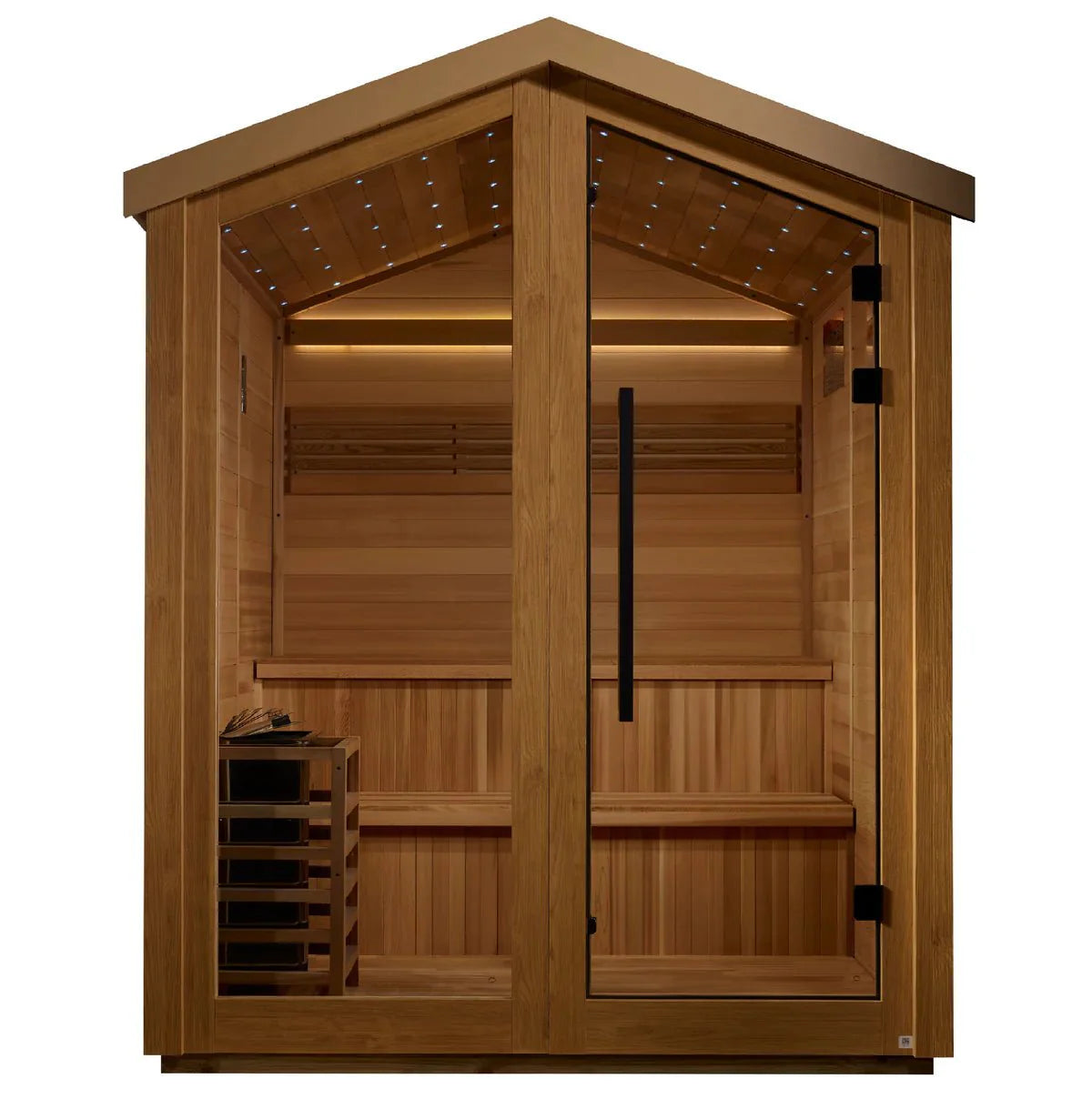 Golden Designs Kaarina GDI-8506-01 6 Person Outdoor Traditional Sauna – Canadian Red Cedar