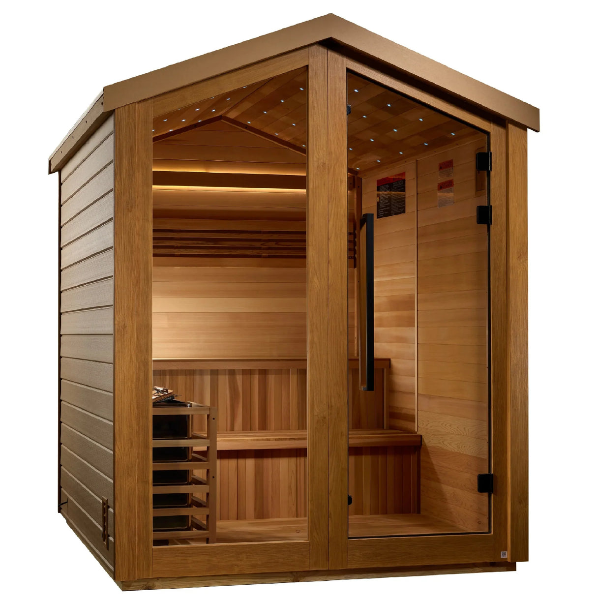 Golden Designs Kaarina GDI-8506-01 6 Person Outdoor Traditional Sauna – Canadian Red Cedar