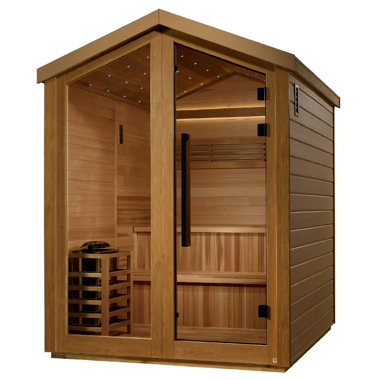 Golden Designs Kaarina GDI-8506-01 6 Person Outdoor Traditional Sauna – Canadian Red Cedar
