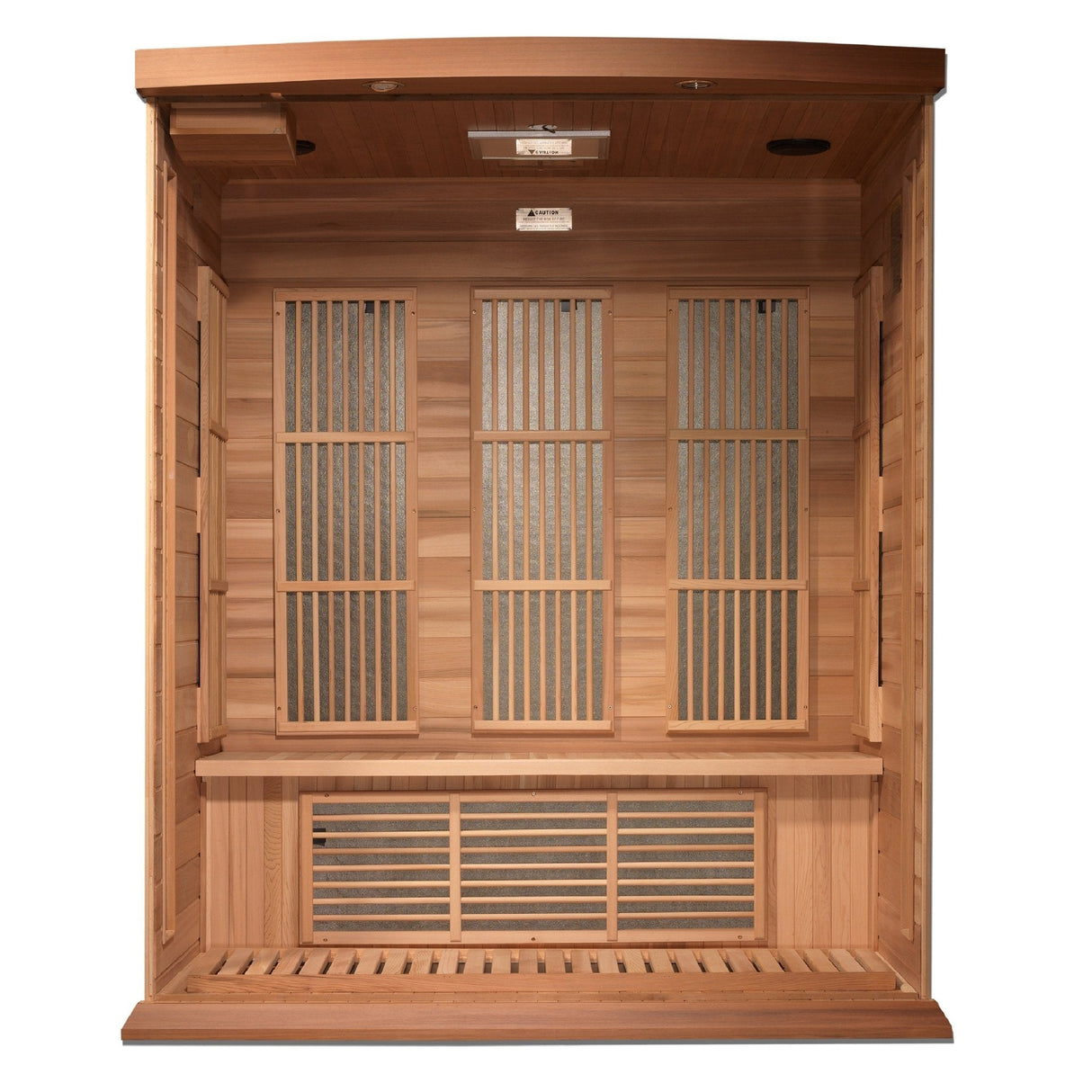 Maxxus 3-Person Near Zero EMF FAR Infrared Sauna – Canadian Hemlock