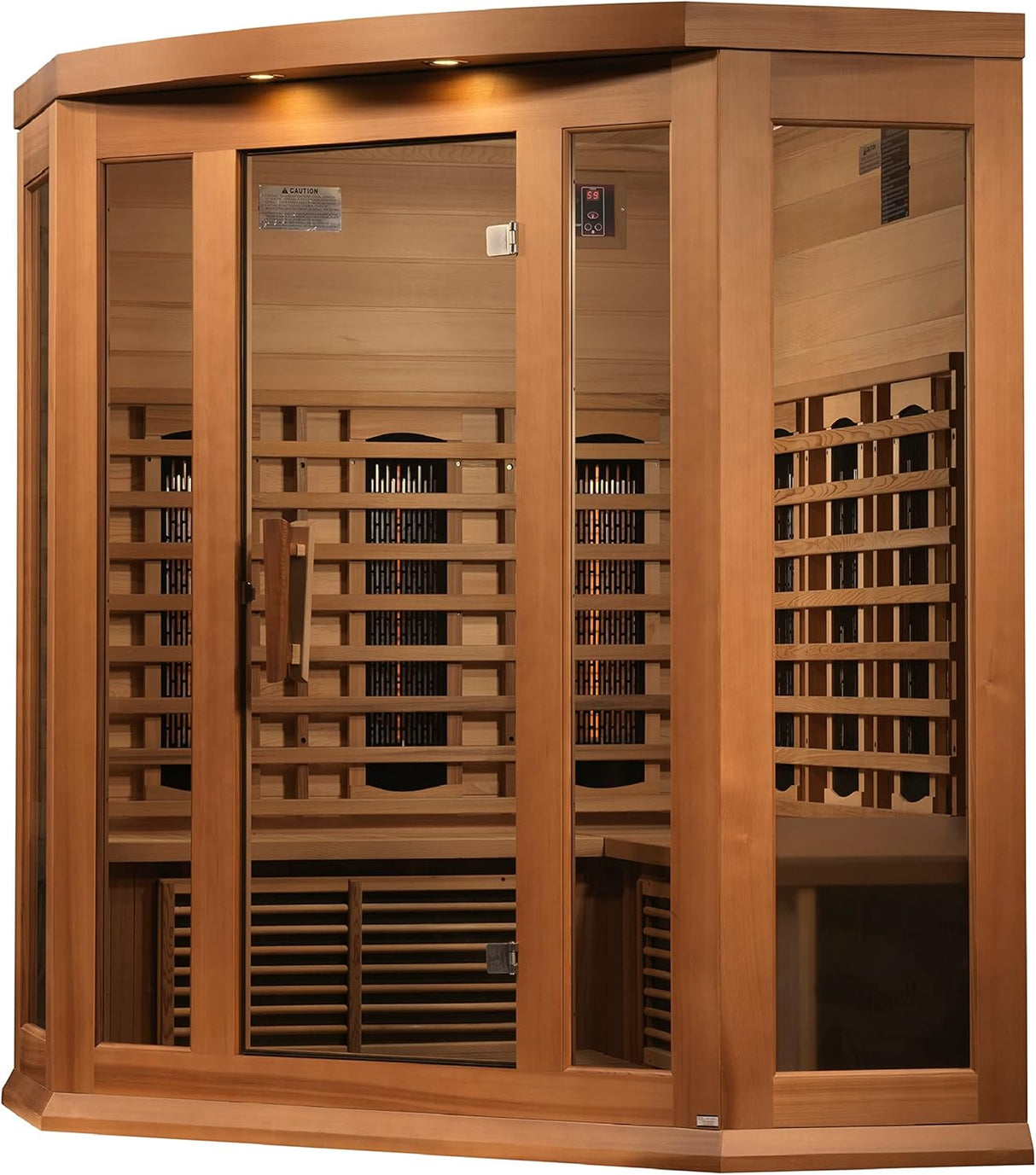Maxxus MX-M356-01-FS Full Spectrum FAR Infrared Sauna – 3 Person, Hemlock