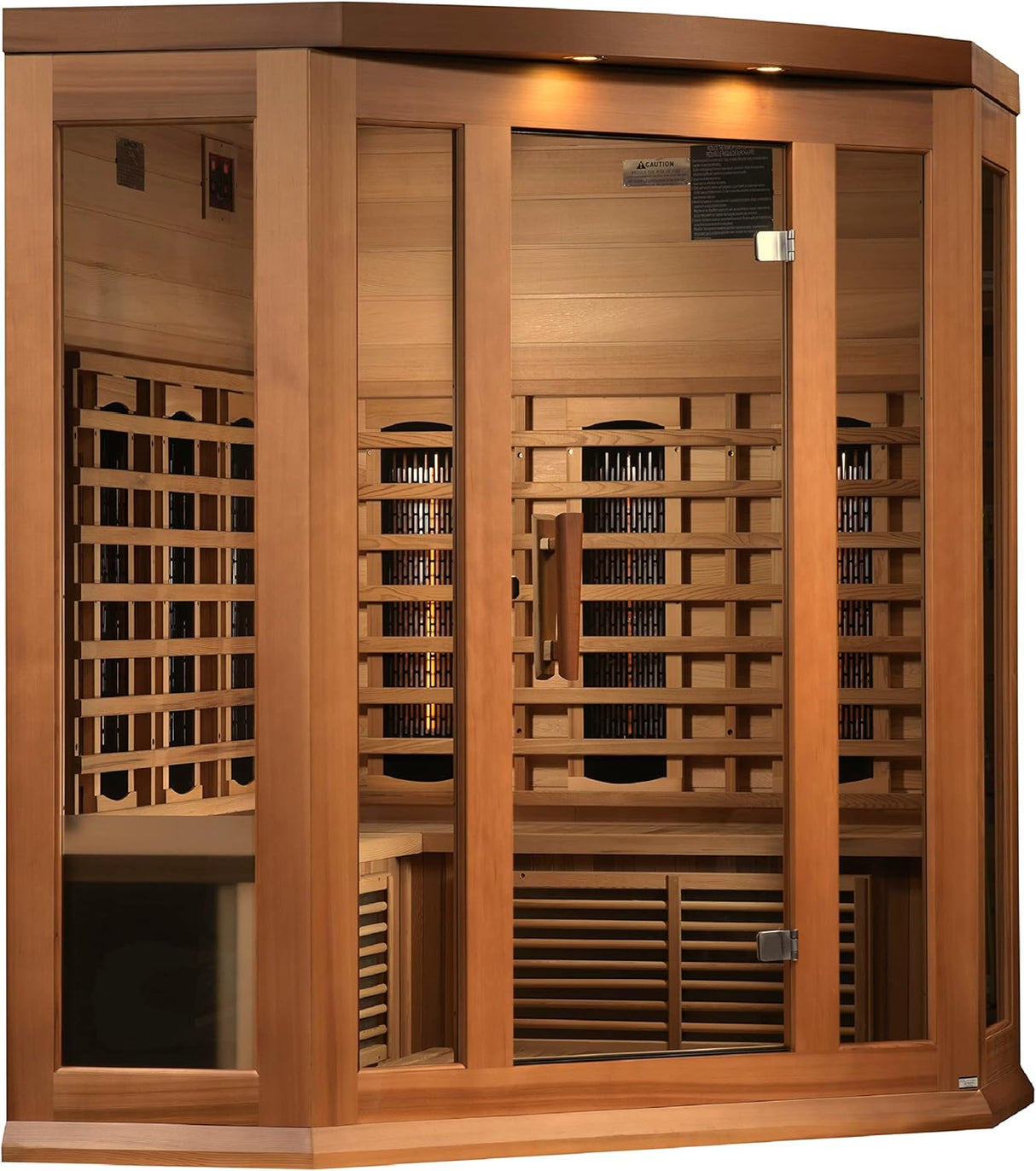 Maxxus MX-M356-01-FS Full Spectrum FAR Infrared Sauna – 3 Person, Hemlock