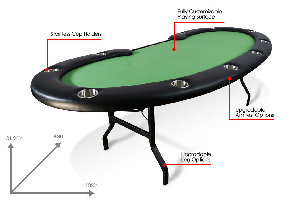 PRESTIGE FOLDING LEG POKER TABLE