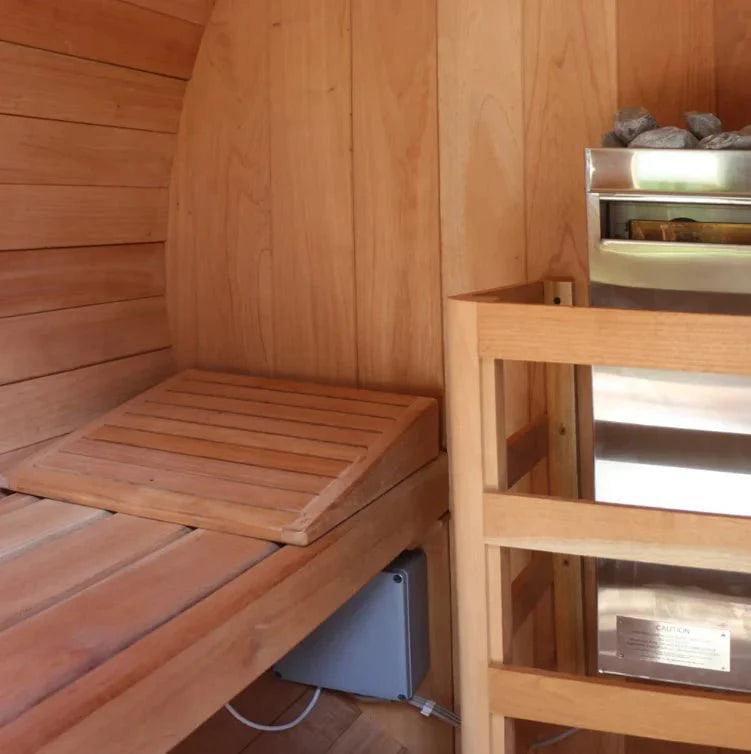 Scandia Electric Barrel Sauna Kit – 8-Person Traditional Sauna for Relaxation & Wellness
