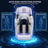 KoziSense KZ-313 Heated Jade Stone Massage Chair | 3D Full Body| Zero Gravity| Back Pain Relief| Heat Therapy (White)