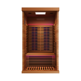 Peak Saunas Rainier 1-Person Full Spectrum Infrared Sauna with XL Medical-Grade Red Light Therapy & Smart WiFi App Control