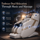 KoziSense KZ-313 Heated Jade Stone Massage Chair | 3D Full Body| Zero Gravity| Back Pain Relief| Heat Therapy (White)