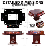 Elegant Tilt Cherrywood Cocktail Arcade Machine