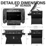 3-Sided Tilt Cocktail Table Arcade Machine