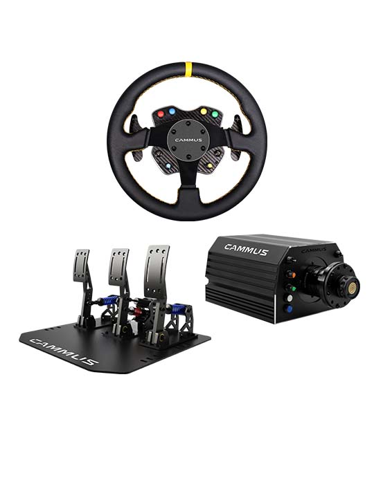 CAMMUS 15NM DDWB, LC100 Pedals & GT1 Steering Wheel Bundle