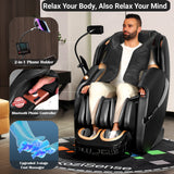 KoziSense KZ-A18 3D SL Track Massage Chair | Full Body Zero Gravity, No Assembly Required, Back Pain Relief - (All Black)
