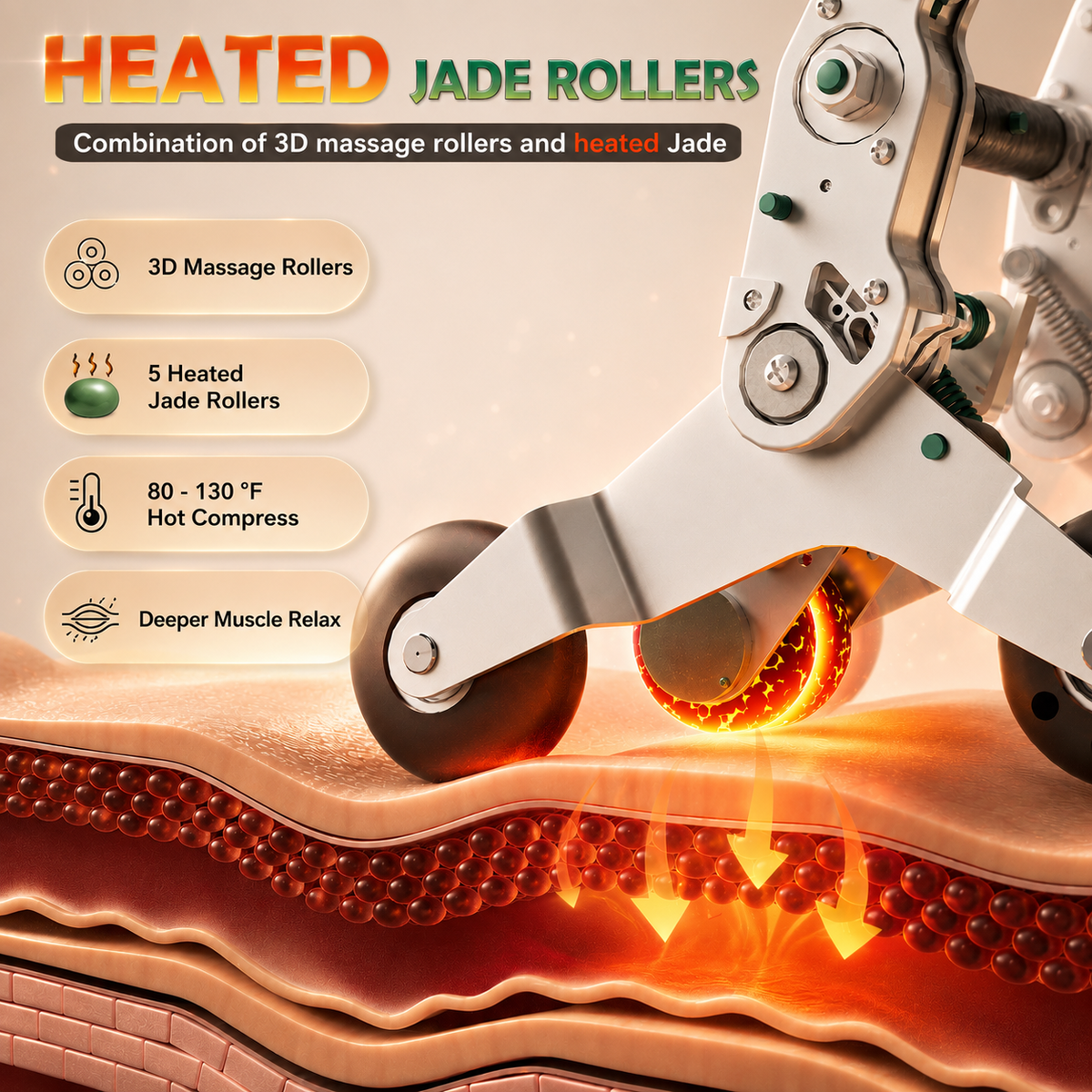 KoziSense KZ-313 Heated Jade Stone Massage Chair | 3D Full Body| Zero Gravity| Back Pain Relief| Heat Therapy