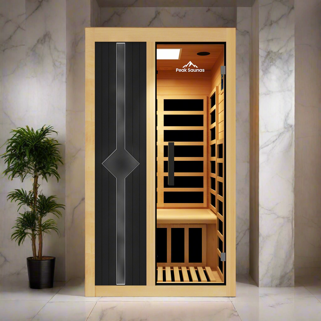 Peak Saunas Olympus 1-Person FAR Infrared Sauna with Smart WiFi App Control