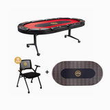 10 Player Poker Table + 10 Chairs + 1 Extra Mat