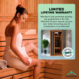 Peak Saunas Aspen 1-Person FAR Infrared Sauna with Smart WiFi App Control