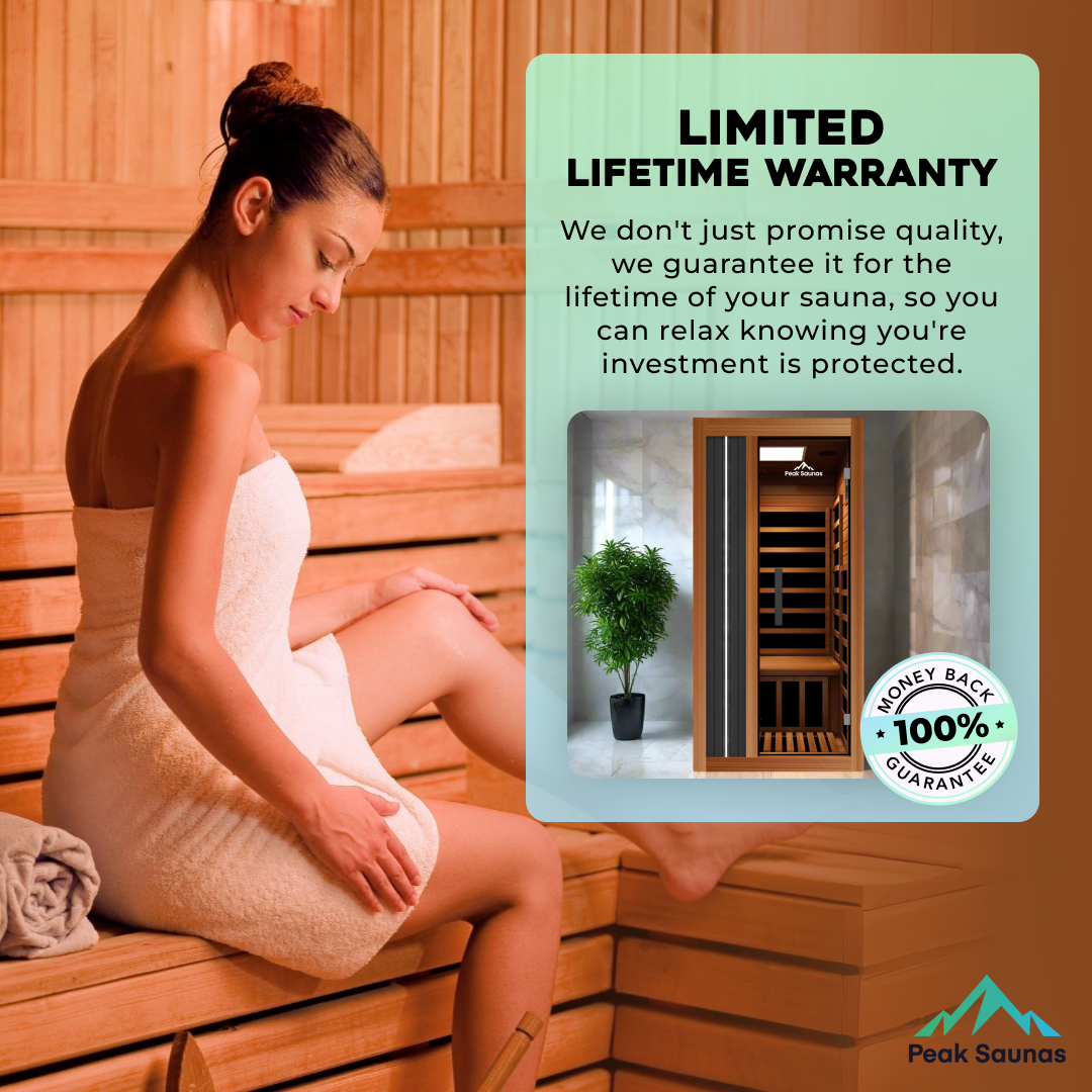 Aspen 1-Person FAR Infrared Sauna with Smart WiFi App Control