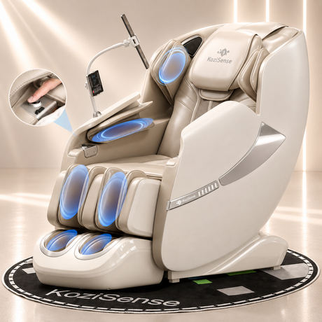 KoziSense KZ-A18 3D SL Track Massage Chair | Full Body Zero Gravity, No Assembly Required, Back Pain Relief - (All Black)