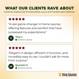 The Crown 2-Person Luxury Full Spectrum Infrared Sauna with Smart WiFi App Control