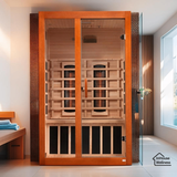 Dynamic Santiago 2 Person Indoor Full Spectrum Infrared Sauna – Hemlock, Bluetooth, Chromotherapy
