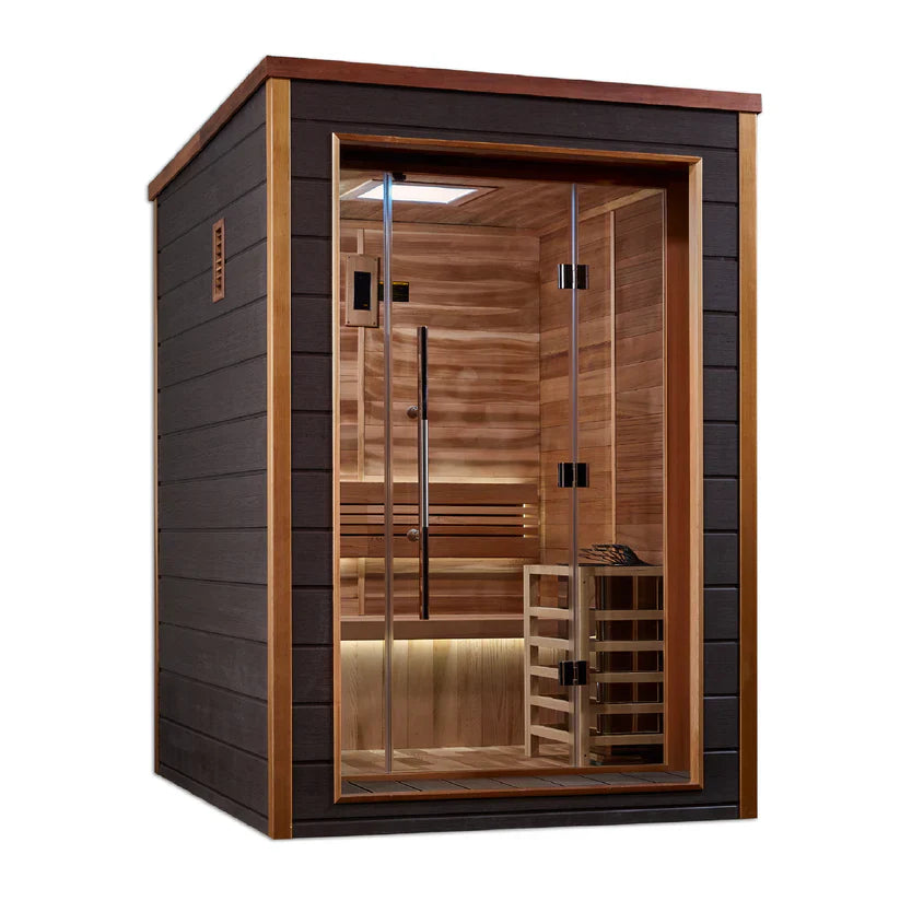 Golden Designs Narvik 2-Person Indoor/Outdoor Traditional Sauna