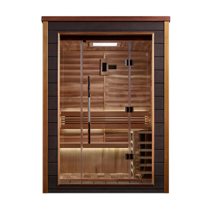 Golden Designs Narvik 2-Person Indoor/Outdoor Traditional Sauna
