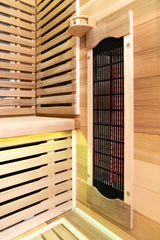 Rainier 1-Person Full Spectrum Infrared Sauna with Full-Body Medical-Grade Red Light Therapy & Smart WiFi App Control