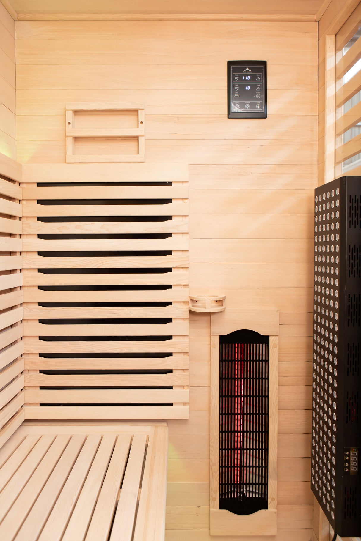 Denali 3-Person Full Spectrum Infrared Sauna with Full-Body Medical-Grade Red Light Therapy & Smart WiFi App Control