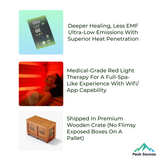 Fuji 2-Person Full Spectrum Infrared Sauna with Full-Body Medical-Grade Red Light Therapy & Smart WiFi App Control