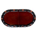 Elite 10 Player Poker Table With Wood Finish