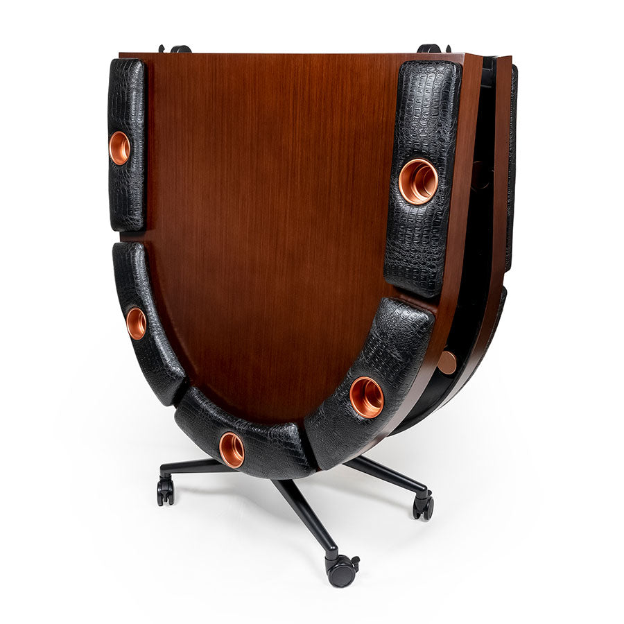 Elite 10 Player Poker Table With Wood Finish
